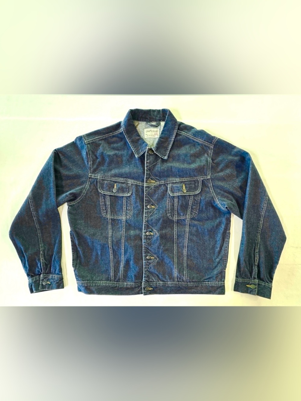 Chaps Denim Men’s Classic Trucker Jacket 100% Cotton (XXL) NWOT - Picture 6 of 17